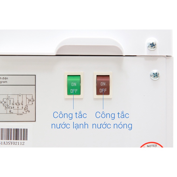 Máy lọc nước  nóng lạnh Kangaroo KG61A3 - Thiết kế tinh gọn - Làm lạnh bằng công nghệ Block, Khóa vòi nước nóng an toàn