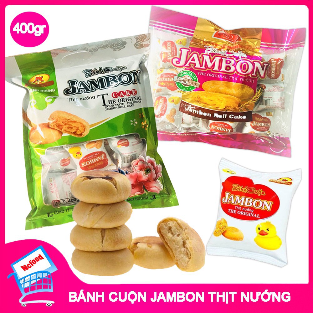 [Mã 66FMCGSALE hoàn 8% đơn 500K] Bánh Cuộn Jambon Thịt Nướng Thanh Hương Gói 400gr (Giao màu ngẫu nhiên)