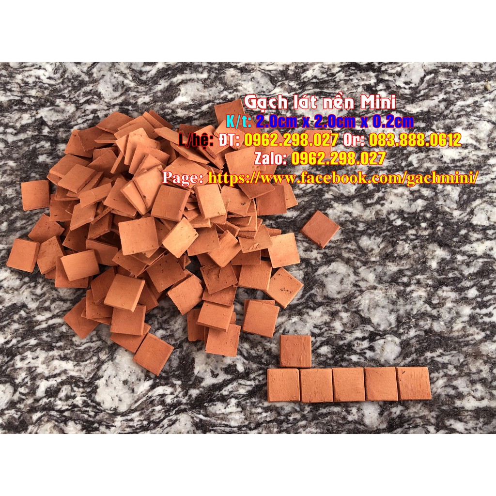 Gạch Mini, lát nền mini (set 340 viên), xây nhà mini, mô hình tiểu cảnh, trang trí sân vườn