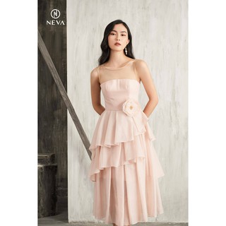 Đầm xèo nhiều tầng phối ren ngực NEVA