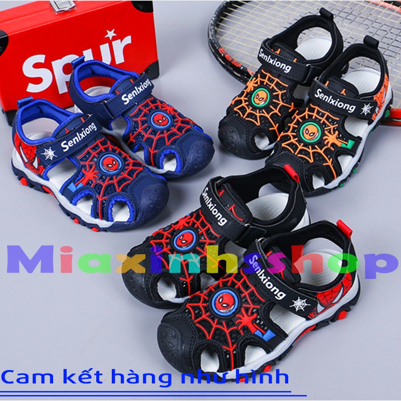 Sandal bé trai bịt mũi siêu nhân nhện Spider Man siêu đẹp và chắc chắn