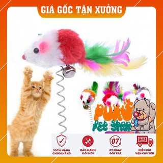 ĐỒ CHƠI CHO MÈO 😍𝗛𝗢𝗧 𝗦𝗔𝗟𝗘😍 Chuột dính lò xo giúp thú cưng xả stress