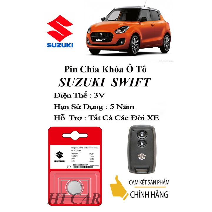 Pin chìa khóa ô tô Suzuki Swift chính hãng