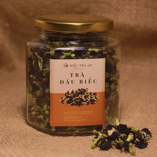 TRÀ HOA ĐẬU BIẾC - Hũ 350ml (trà hoa đậu biếc sấy khô, bổ dưỡng đẹp da chống lão hóa, không chất bảo quản)