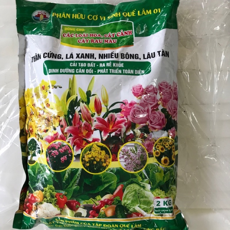 Phân hữu cơ vi sinh Quế Lâm gói 2kg