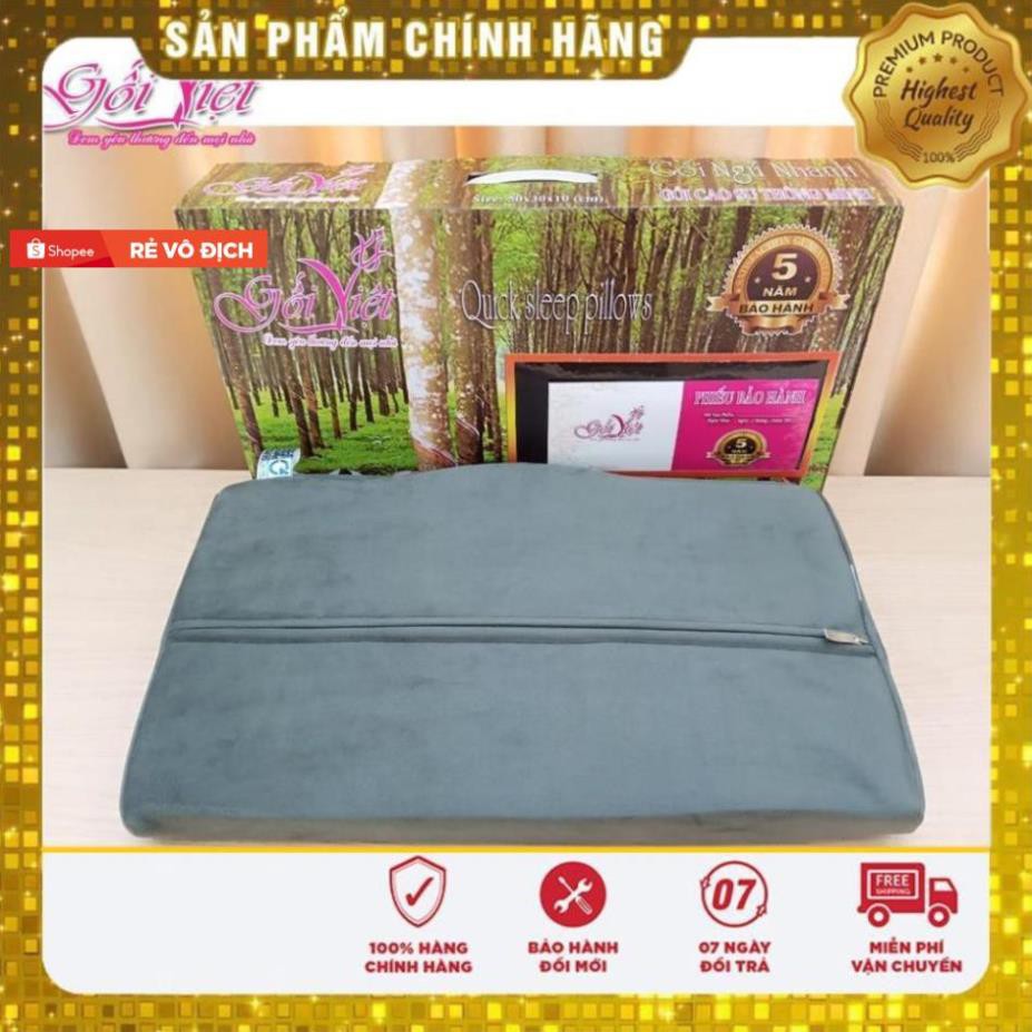 Hàng Công Ty  Gối cao su Thông Minh Nhật Bản size 30 x50cm, chống đau mỏi vai gáy, Gối Việt bảo hành 5 năm