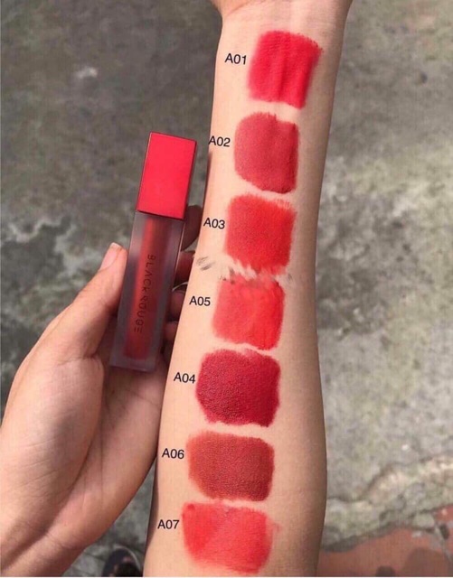 [Sẵn 17 màu] Son Kem lì black rouge air fit velvet lip tint Hàn Quốc..