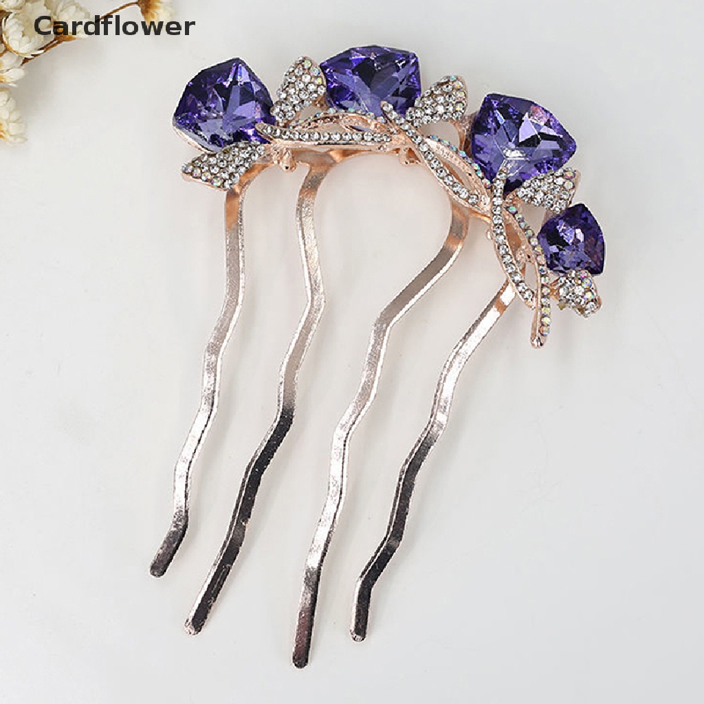&lt; Cardflower &gt; Lược Cài Tóc Hình Hoa Cho Cô Dâu