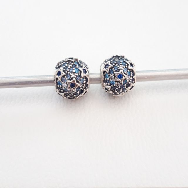 Hạt charm ngôi sao bạc 925 (vừa tất cả các vòng tay)