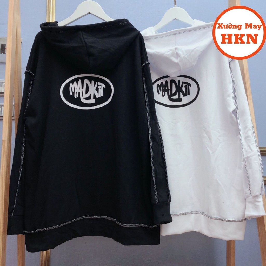 Áo Khoác Hoodie Nam Nữ Unisex Viền Chỉ In Madkit Chất Nỉ Cotton Mã 814 Xưởng May HKN | BigBuy360 - bigbuy360.vn
