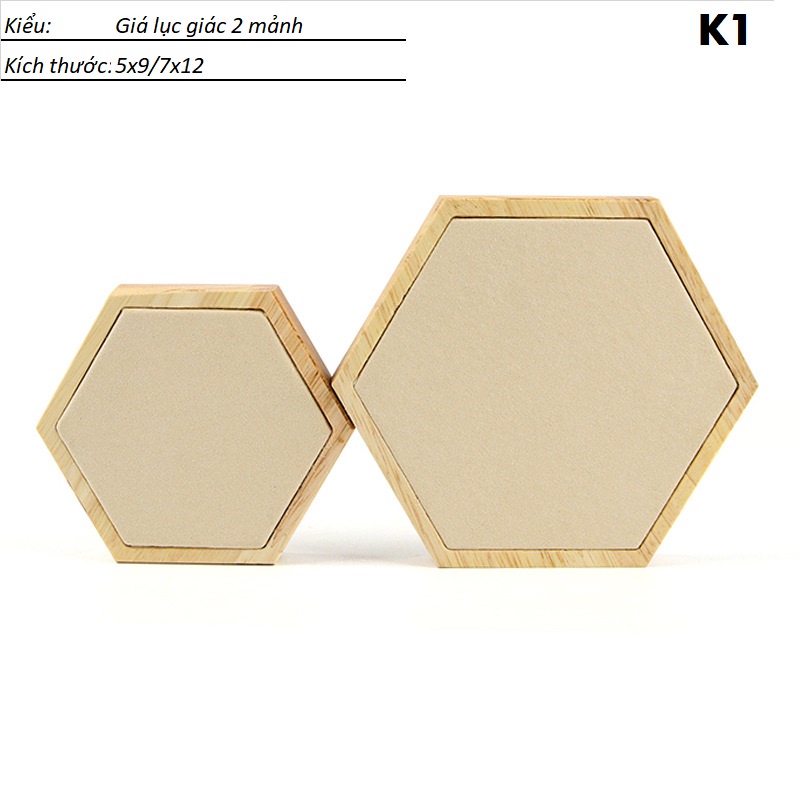 [D2CB] Bộ giá gỗ trưng bày trang sức lai trim chụp mẫu ảnh 3D rất đẹp 1-12 mẫu