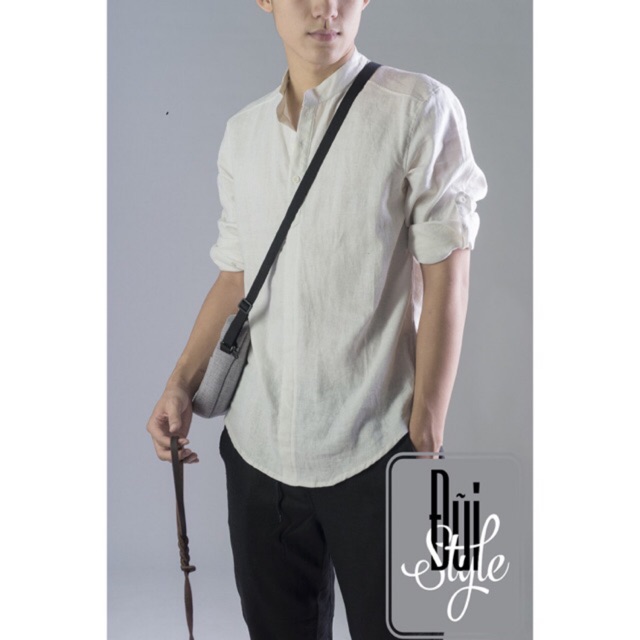 Áo đũi dài tay 3 cúc dáng chui