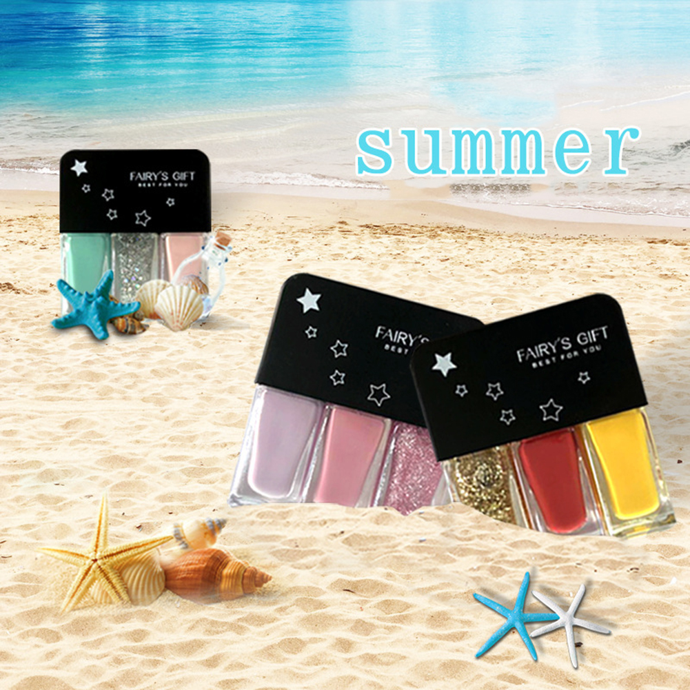 [Hàng mới về] Set Lọ Nước Sơn Móng Tay 3 Màu Tùy Chọn