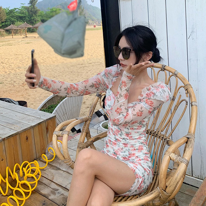 Đầm Tay Phồng Dài Cổ Vuông Thời Trang Quyến Rũ Cho Nữ
