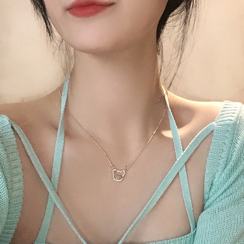Vòng Cổ Choker Mặt Hình Gấu Đính Đá Pha Lê Độc Đáo JP5