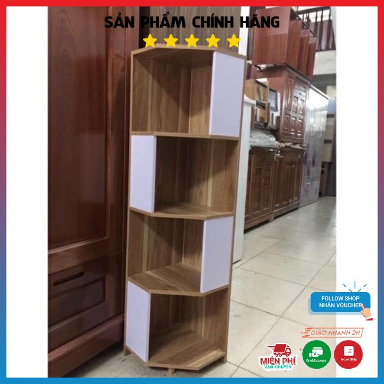 Kệ Góc Tường Ngũ Giác, tiện lợi, kệ đa năng, bền đẹp chất gỗ MDF dễ dàng lắp ráp