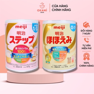Sữa Meiji nội địa Nhật 800gr Meiji Lon số 0 và số 9 mẫu mới date mới nhất okami