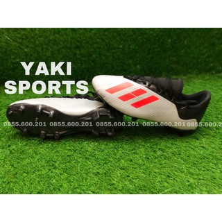 [Tặng Tất-Freeship] Giày Đá Bóng Đinh Cao X18 Ghi Bạc (Cao Cấp) 2019. Giày Đinh To X18.