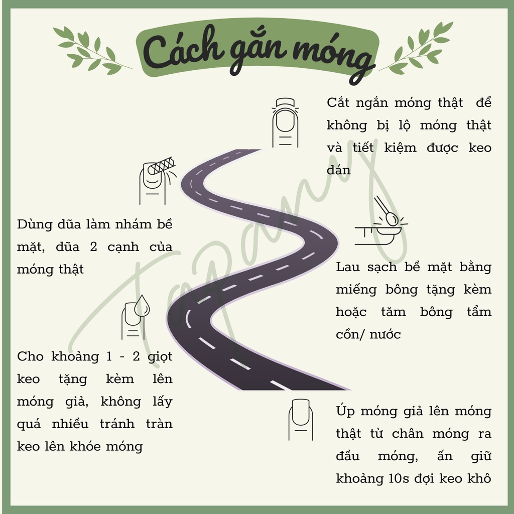 BỘ 10 MÓNG TAY GIẢ THIẾT KẾ THEO YÊU CẦU ĐÍNH NƠ PHONG CÁCH DỄ THƯƠNG