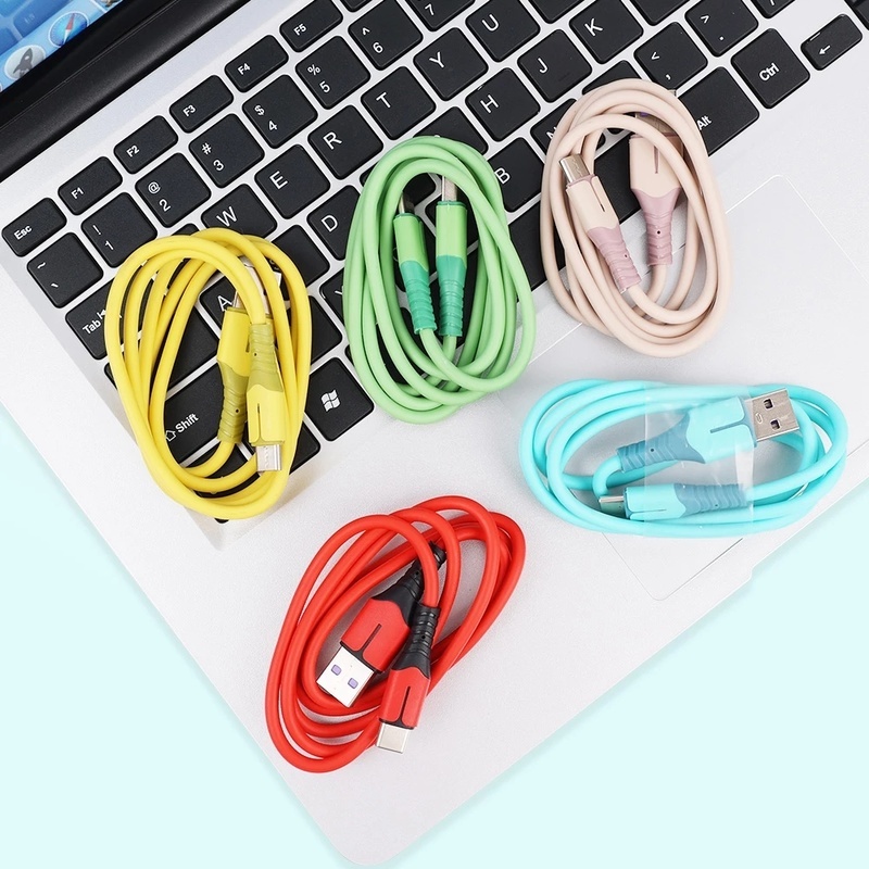 Cáp Sạc Nhanh Type C USB 5A 1M Dây Silicone Nhiều Màu Tùy Chọn