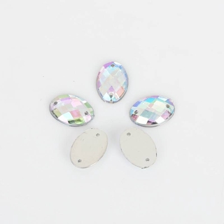 Hạt Đá Kết Oval Trắng Cừ AB Đính Kết Trang Phục