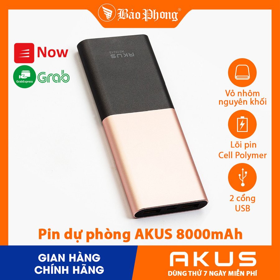 Pin dự phòng AKUS A8 8000mAh