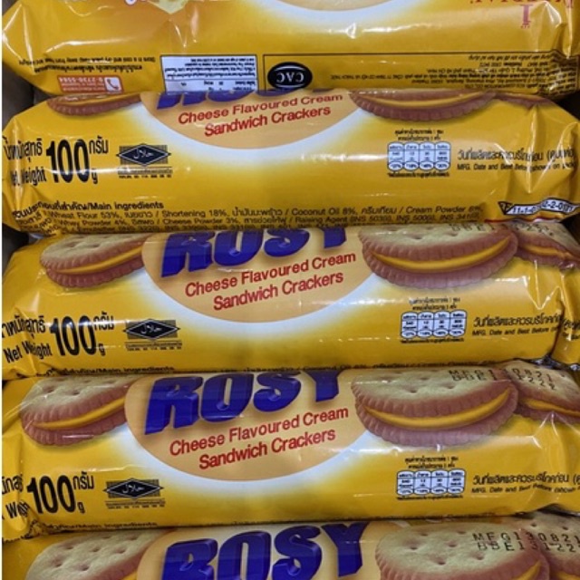 Bánh Quy Phô Mai Thái Lan Rosy Gói 100g - Bánh Kẹo Đồ Ăn Vặt Nội Địa Thái Lan