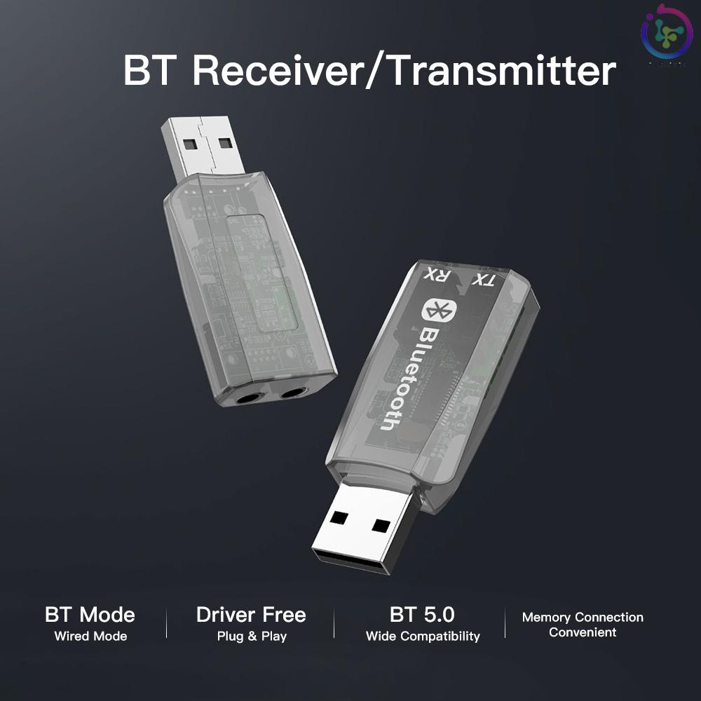 Thiết Bị Thu Phát Âm Thanh Bt-Tx5 2 Trong 1 Bt 5.0 Cổng Aux Usb Không Dây 3.5mm Cho Tv / Pc / Xe Hơi | BigBuy360 - bigbuy360.vn