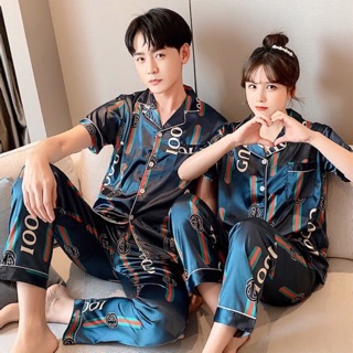Bộ đồ ngủ lụa cao cấp nam nữ đồ đôi cặp