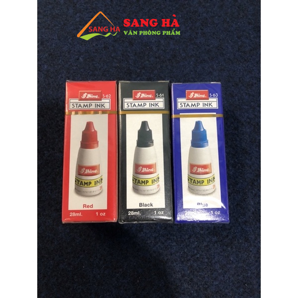 [Hỏa Tốc] Mực dấu shiny chính hãng 28ml màu xanh, màu đỏ, màu đen [ Siêu Sale - Giảm 8% toàn sản phẩm]