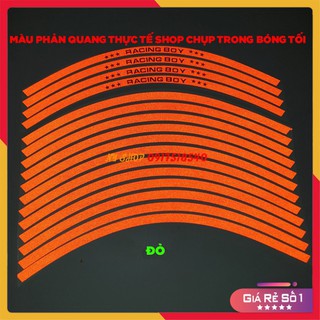 DECAL RACING PHẢN QUANG DÁN VÀNH RCB (TEM CHỈ VÀNH 1 BỘ ĐỦ DÁN 2 BÁNH) (hình thật)
