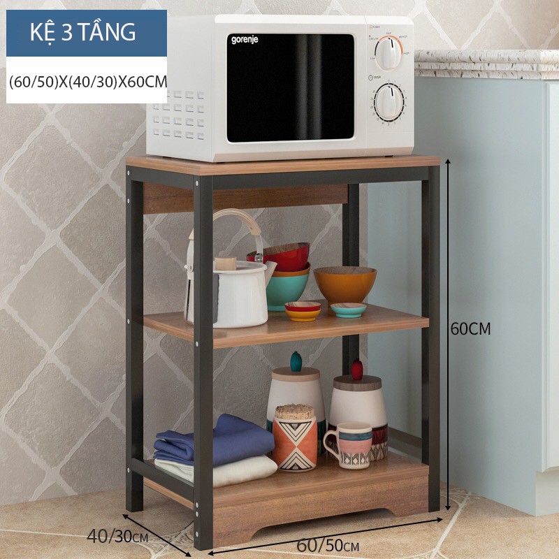 Kệ Để Lò Vi Sóng 2 3 4 tầng khung thép