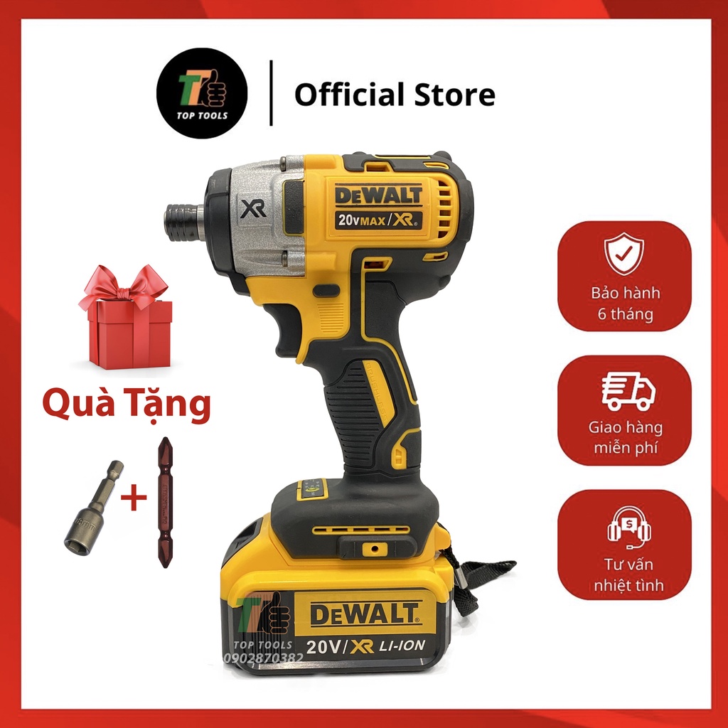 Máy Bắn Vít , Máy vặn vít bắn tôn, Động cơ không chổi than, Pin 10Cell 20v