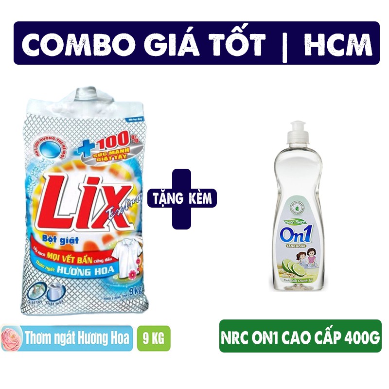 Bột giặt Lix 9kg Hương Hoa Xuân - Trắng