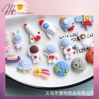 Charm hình vũ trụ, sticker mô hình phi hành gia, phụ kiện trang trí kem keo, slime, làm đồ handmade trang trí, DIY