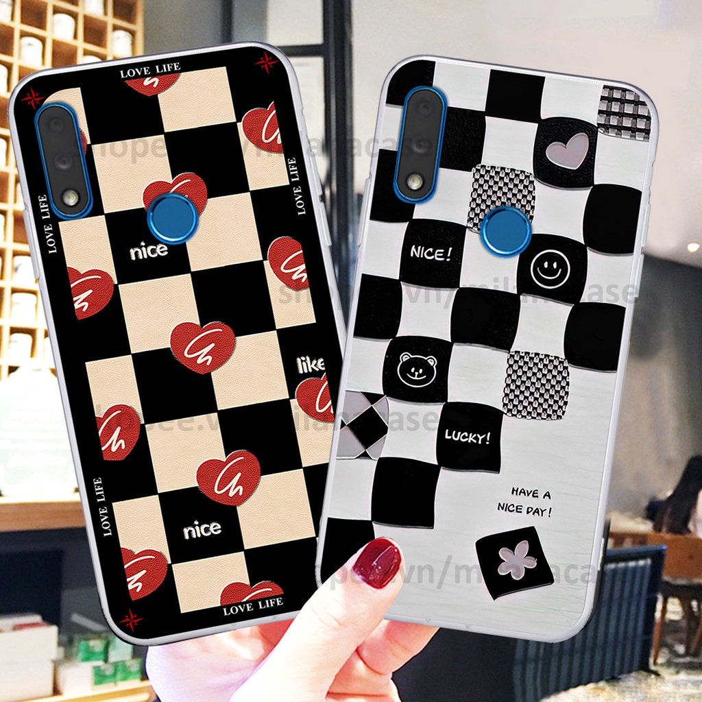 Ốp Vsmart Star 3 / Star 4 / Star3 / Star4 in hình caro trái tim siêu đẹp, siêu nét đầy phong cách cá tính
