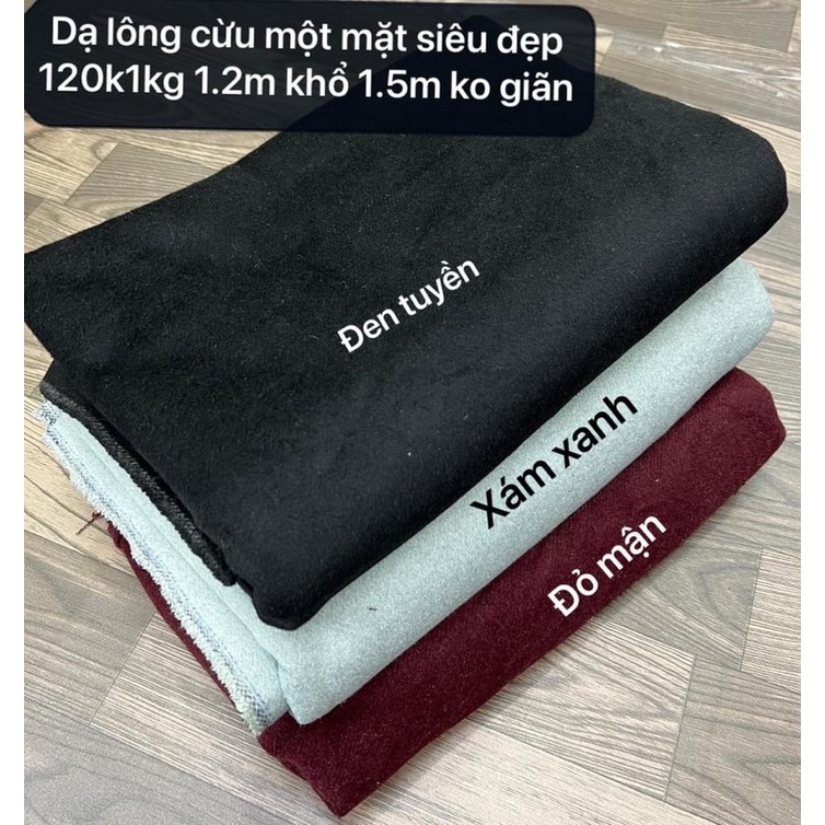 Vải Dạ Lông_Cừu , dạ ép len Hàn siêu đẹp