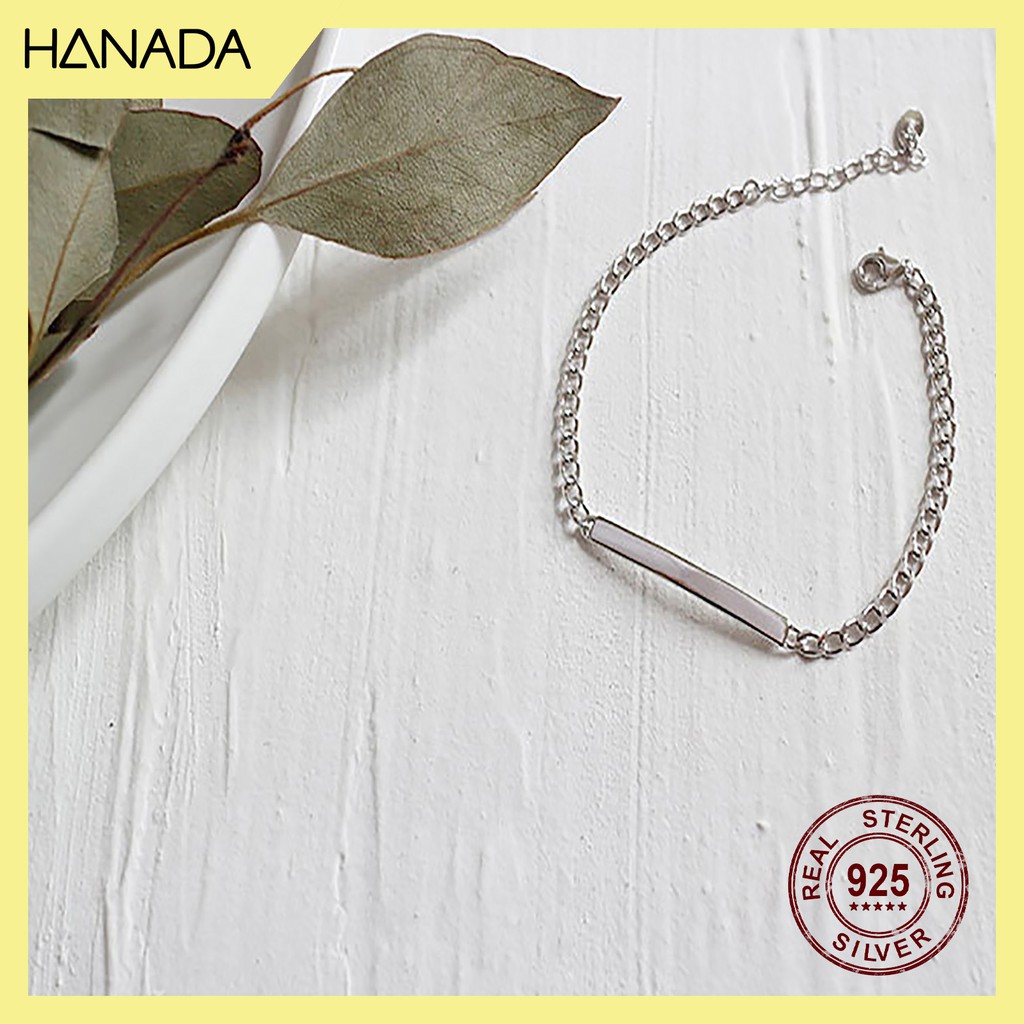 Lắc Tay Bạc Hanada B-0-B-0273 Thanh Bạc