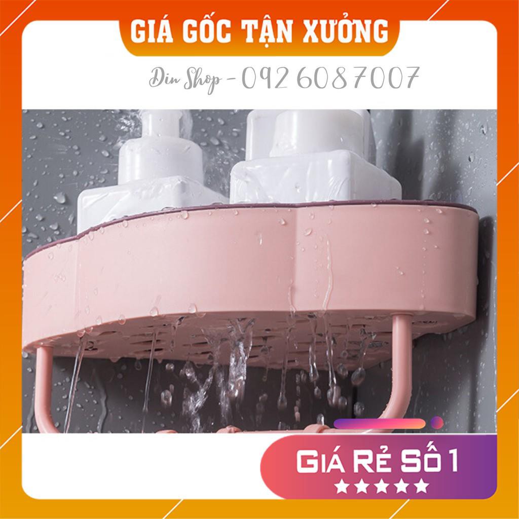 Kệ Góc Dán Tường DIN SHOP Kệ Để Vật Dụng Nhà Tắm Tam Giác Có Tải Trọng Cao Kèm Miếng Dán Cực Dính, Nhiều Màu Sắc