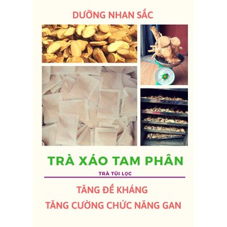 Trà xáo tam thân (xáo tam phân) - 20 Túi lọc, cải thiện ung thư, dưỡng nhan