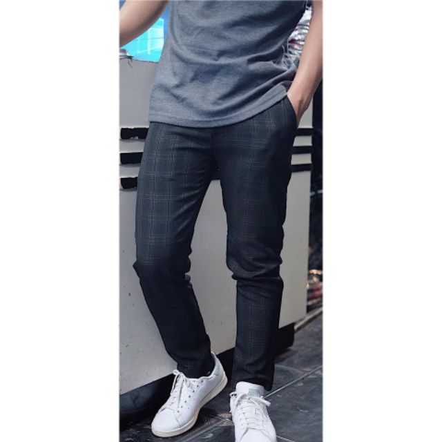 (VẢI XUẤT KHẨU) QUẦN ÂU NAM CAO CẤP Hàng Xuất Khẩu 2019 (ĐEN CARO) (Được Trợ Giá) | BigBuy360 - bigbuy360.vn