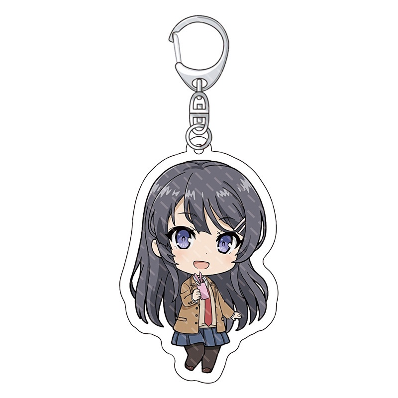 Móc Khóa Nhựa Acrylic Họa Tiết Anime Sakurajima Mai Phù Hợp Làm Quà Tặng