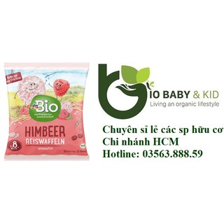 Bánh gạo hương vị quế kết hợp với nước ép táo và nước ép quả mâm xôi 8m DMBio 35g