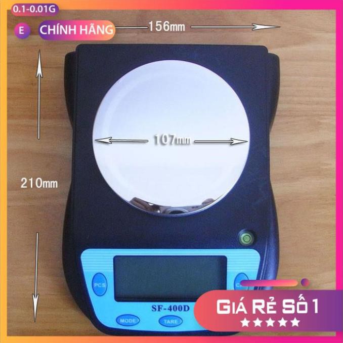 Cân tiểu ly điện tử để bàn 500g x 0.01g SF-400D, Cân chuyên phòng thí nghiệm độ chính xác cao, sai số 1% gram