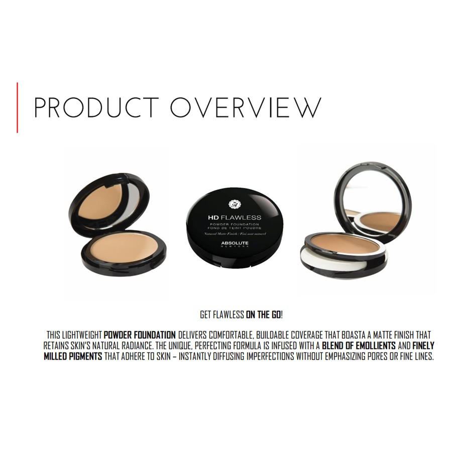 Phấn nền Abslute NewYork HD Powder Foundation HDPF02 Pearl 14g