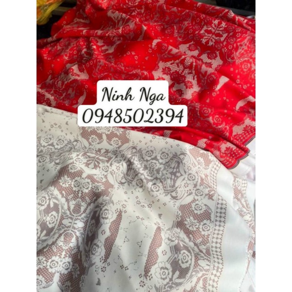 vải tex nhung hoa