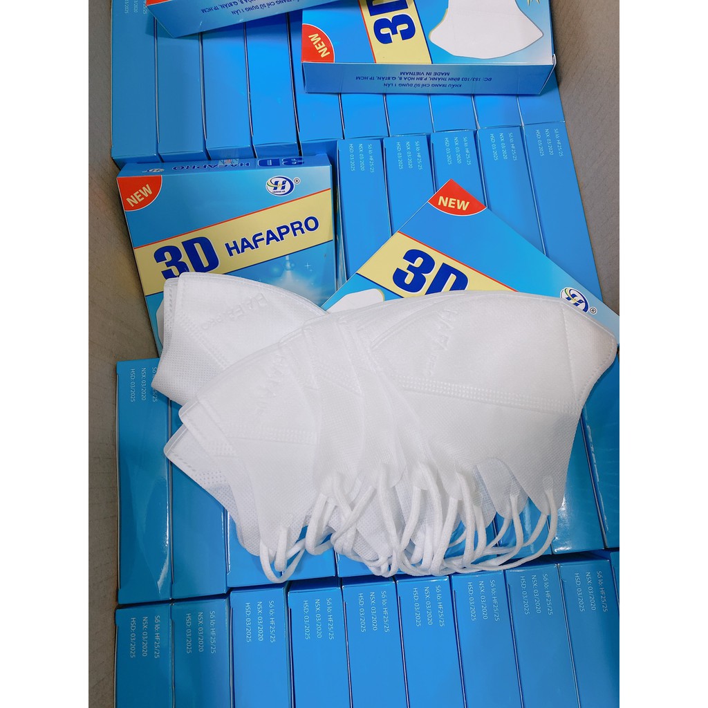 Combo 10 Cái Khẩu Trang 3D HAFAPRO ngăn khuẩn chống bụi cao cấp | BigBuy360 - bigbuy360.vn