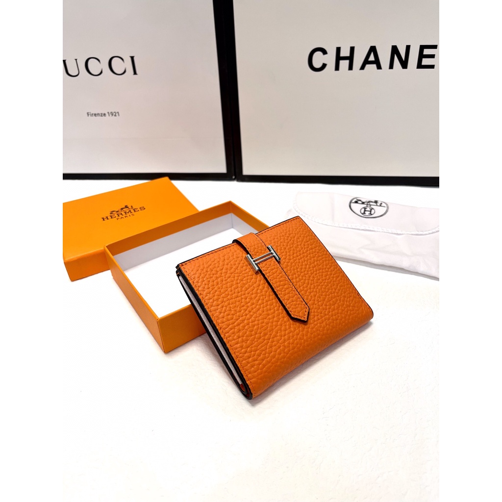 Ví gập nữ da thật thời trang cao cấp Hermes HM phong cách thời thượng