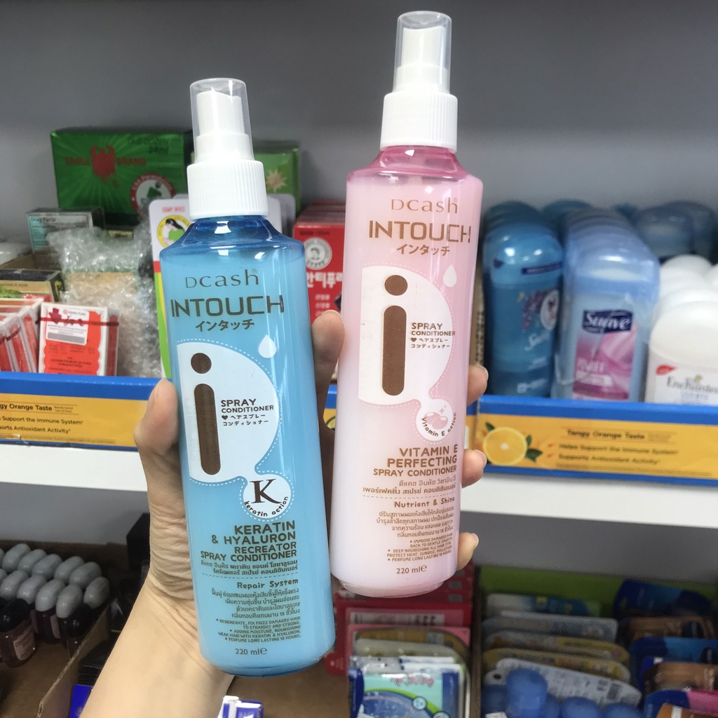 Chai xịt tóc - xịt dưỡng tóc DCASH INTOUCH Keratin Hyaluron / Vitamin E Perfecting