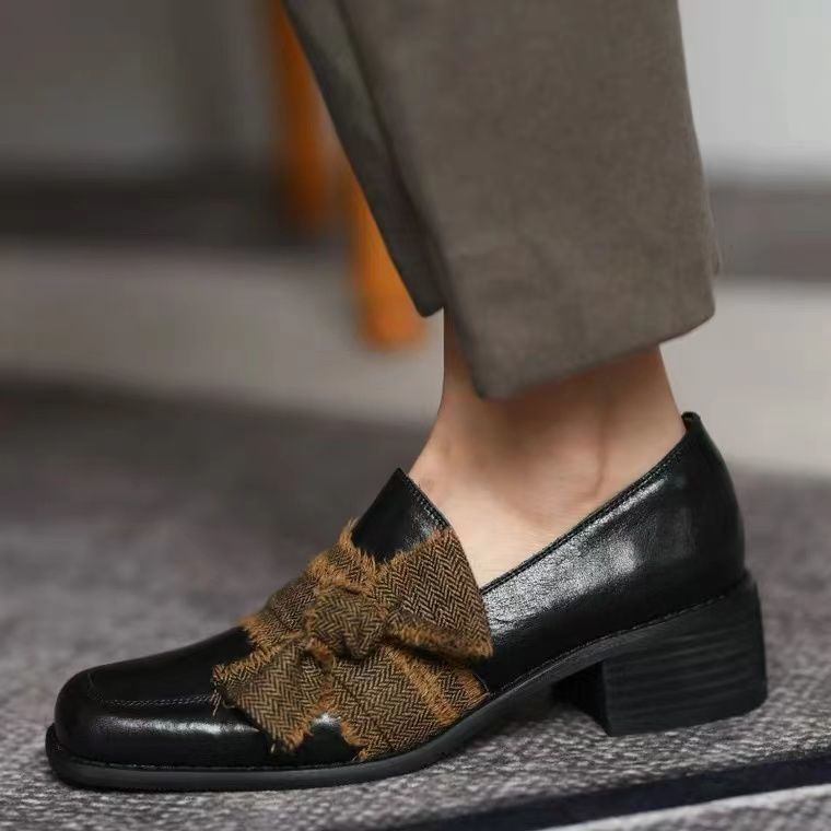 Giày Da Gót Vuông Phong Cách Anh Quốc 2021 Cho Nữ | BigBuy360 - bigbuy360.vn